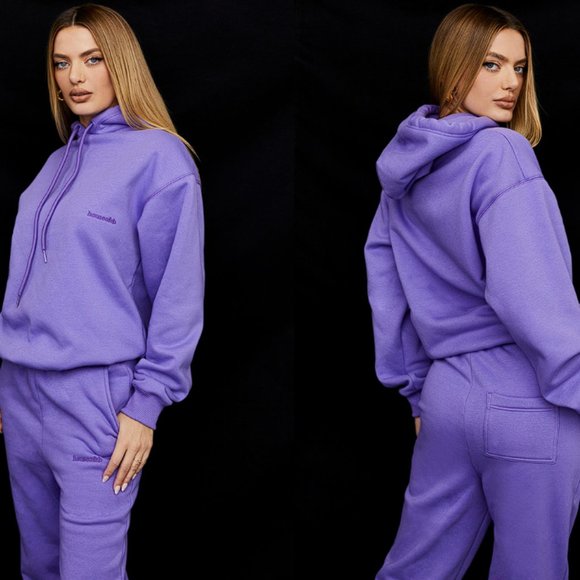 HOUSE OF CB 'Halo' Purple Oversized Hoodie NWOT - Picture 4 of 6